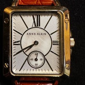 Anne Klein Watch, New without tags, brown leather band.